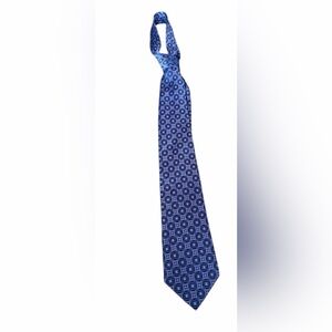 Club Room Silk Tie – Purple/Blue Geometric Pattern